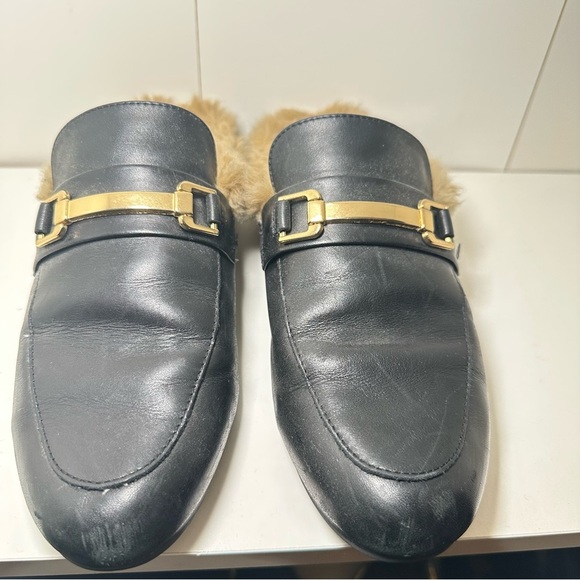 Steve Madden Black Mules with Gold Accent - Picture 1 of 10
